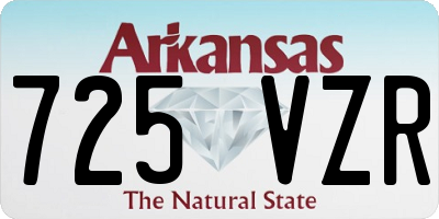 AR license plate 725VZR