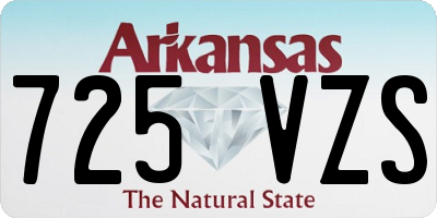 AR license plate 725VZS
