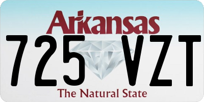 AR license plate 725VZT