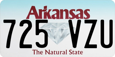 AR license plate 725VZU