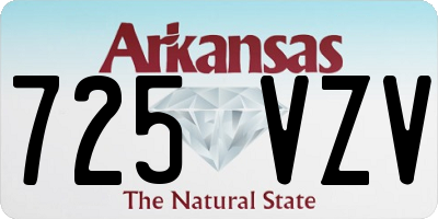 AR license plate 725VZV