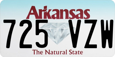 AR license plate 725VZW