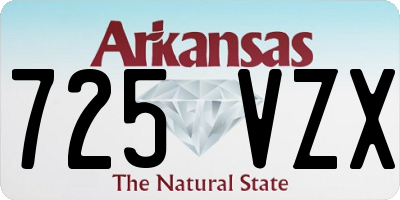 AR license plate 725VZX