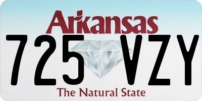 AR license plate 725VZY