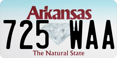 AR license plate 725WAA