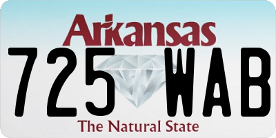AR license plate 725WAB