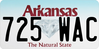 AR license plate 725WAC