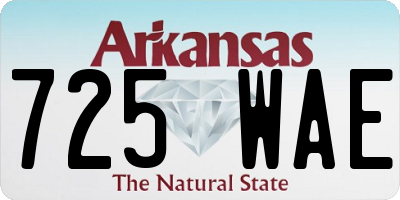 AR license plate 725WAE