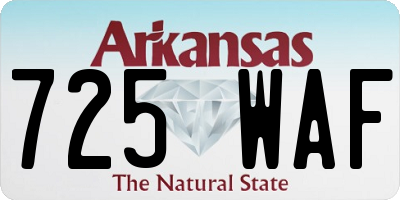 AR license plate 725WAF