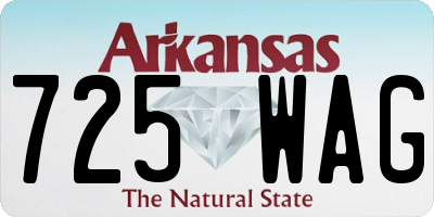 AR license plate 725WAG