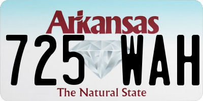 AR license plate 725WAH