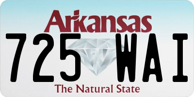 AR license plate 725WAI