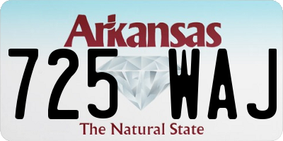 AR license plate 725WAJ