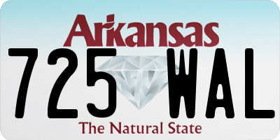 AR license plate 725WAL