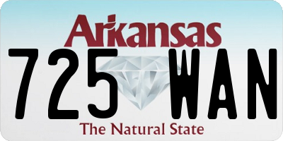 AR license plate 725WAN