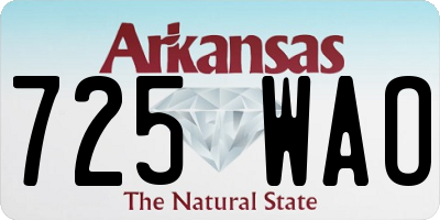 AR license plate 725WAO