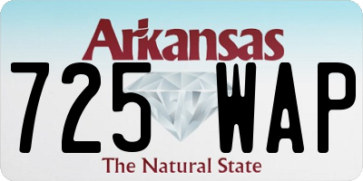 AR license plate 725WAP