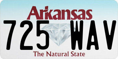 AR license plate 725WAV