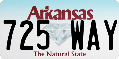 AR license plate 725WAY