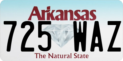 AR license plate 725WAZ