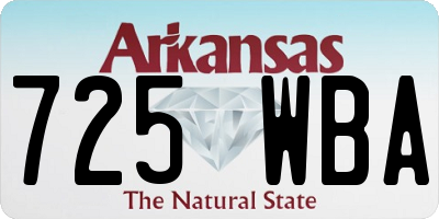 AR license plate 725WBA
