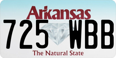 AR license plate 725WBB