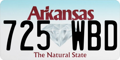 AR license plate 725WBD