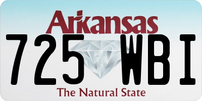 AR license plate 725WBI