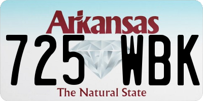 AR license plate 725WBK