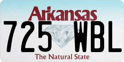 AR license plate 725WBL
