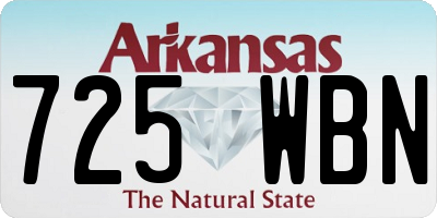 AR license plate 725WBN