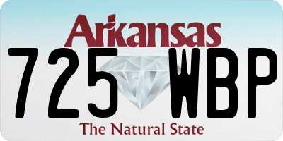 AR license plate 725WBP