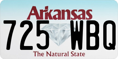AR license plate 725WBQ