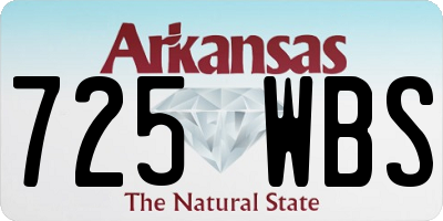 AR license plate 725WBS