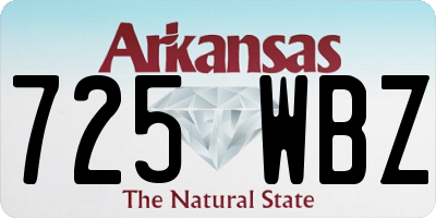 AR license plate 725WBZ