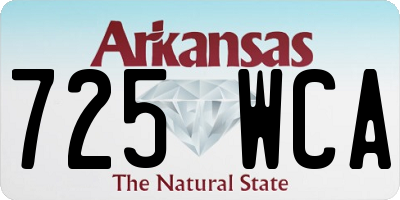 AR license plate 725WCA