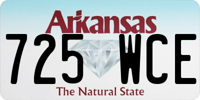 AR license plate 725WCE