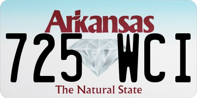 AR license plate 725WCI