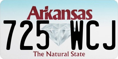 AR license plate 725WCJ