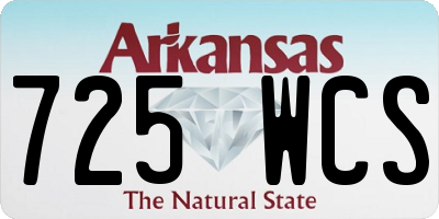 AR license plate 725WCS