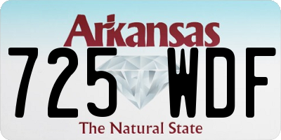 AR license plate 725WDF