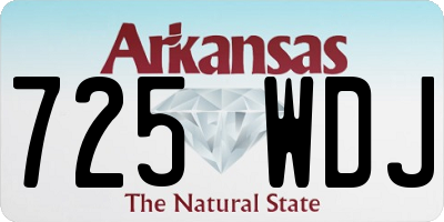 AR license plate 725WDJ