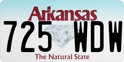 AR license plate 725WDW