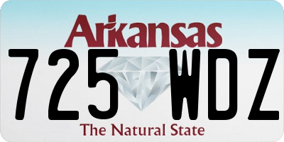 AR license plate 725WDZ