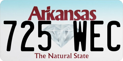 AR license plate 725WEC