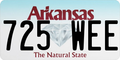 AR license plate 725WEE