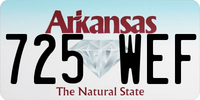AR license plate 725WEF