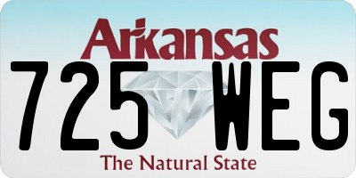 AR license plate 725WEG