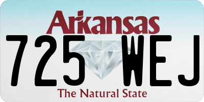 AR license plate 725WEJ