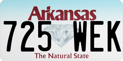 AR license plate 725WEK